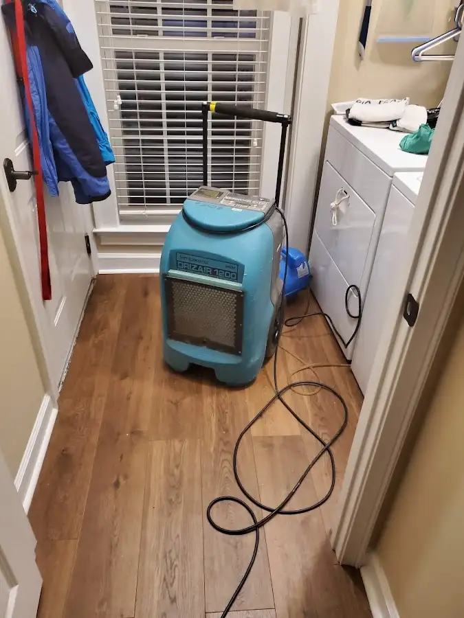 Commercial dehumidifier deployed for Flood Damage Cleanup in Chubbuck